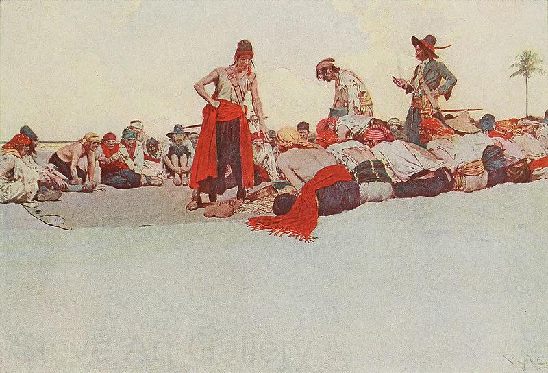 Howard Pyle So the Treasure was Divided Norge oil painting art